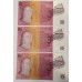 AUSTRALIA 1990 . FIVE 5 DOLLARS BANKNOTE . FRASER/HIGGINS . ERROR . CONSECTIVE TRIO . MISSING COLOUR
